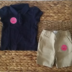 Toddler Girl School Uniform Set